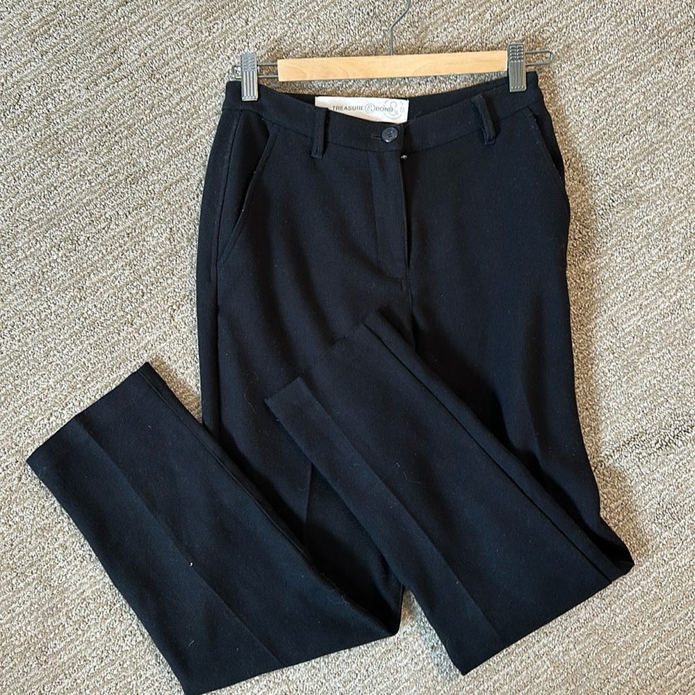 Nordstrom black cotton soft touch dress pants